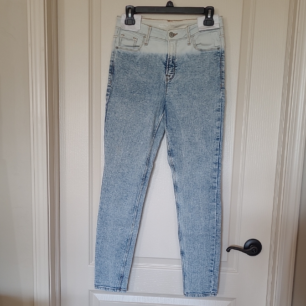OLD NAVY Classic Blue Ombre Rockstar Super Skinny High Rise Jeans Size 6